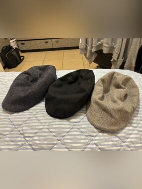 Bundle of 3 Driving Scally Golf Newsboy Caps - 2 Goodfellow & Co. and 1 George